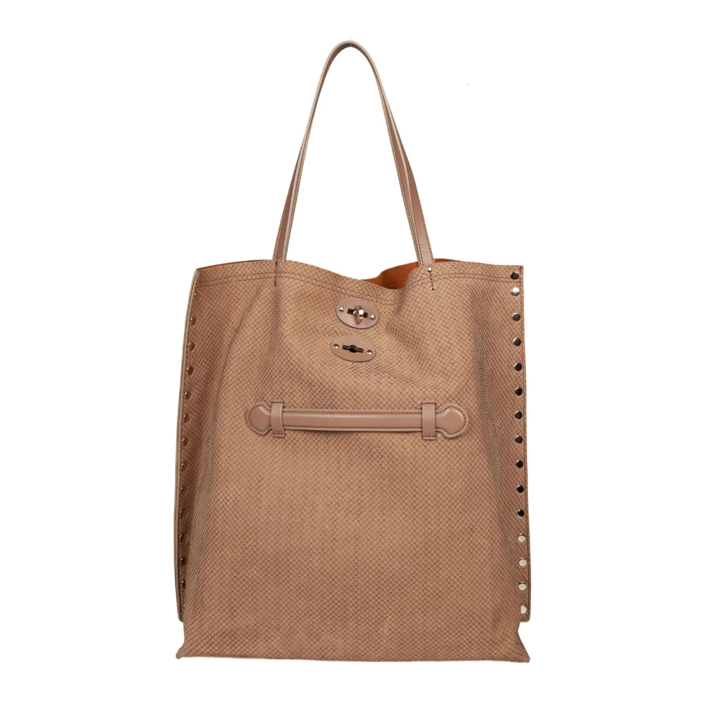 Zanellato Women's Beige Amoretto M Leather Tote Bag