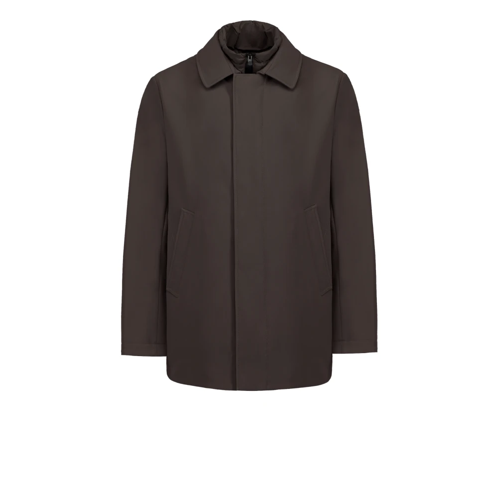 People of Shibuya Waterdichte Parka met Geïsoleerde Kraag Brown Heren