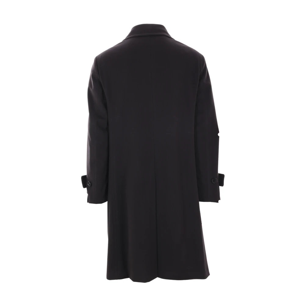 Caruso Blauwe Wol Kasjmier Dubbelbreasted Jas Blue Heren