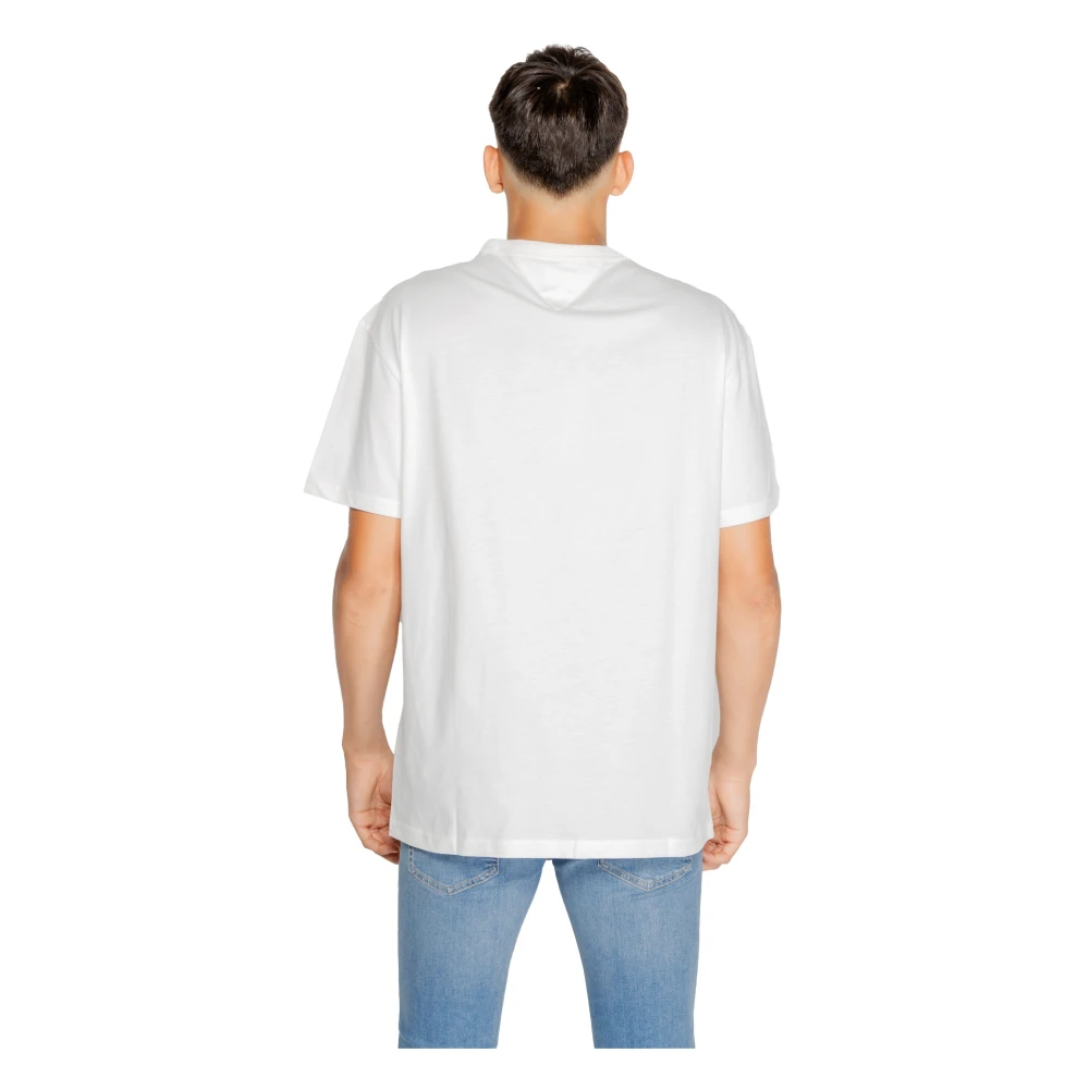 Tommy Hilfiger Witte Ronde Hals T-shirt Mannen Herfst Winter White Heren