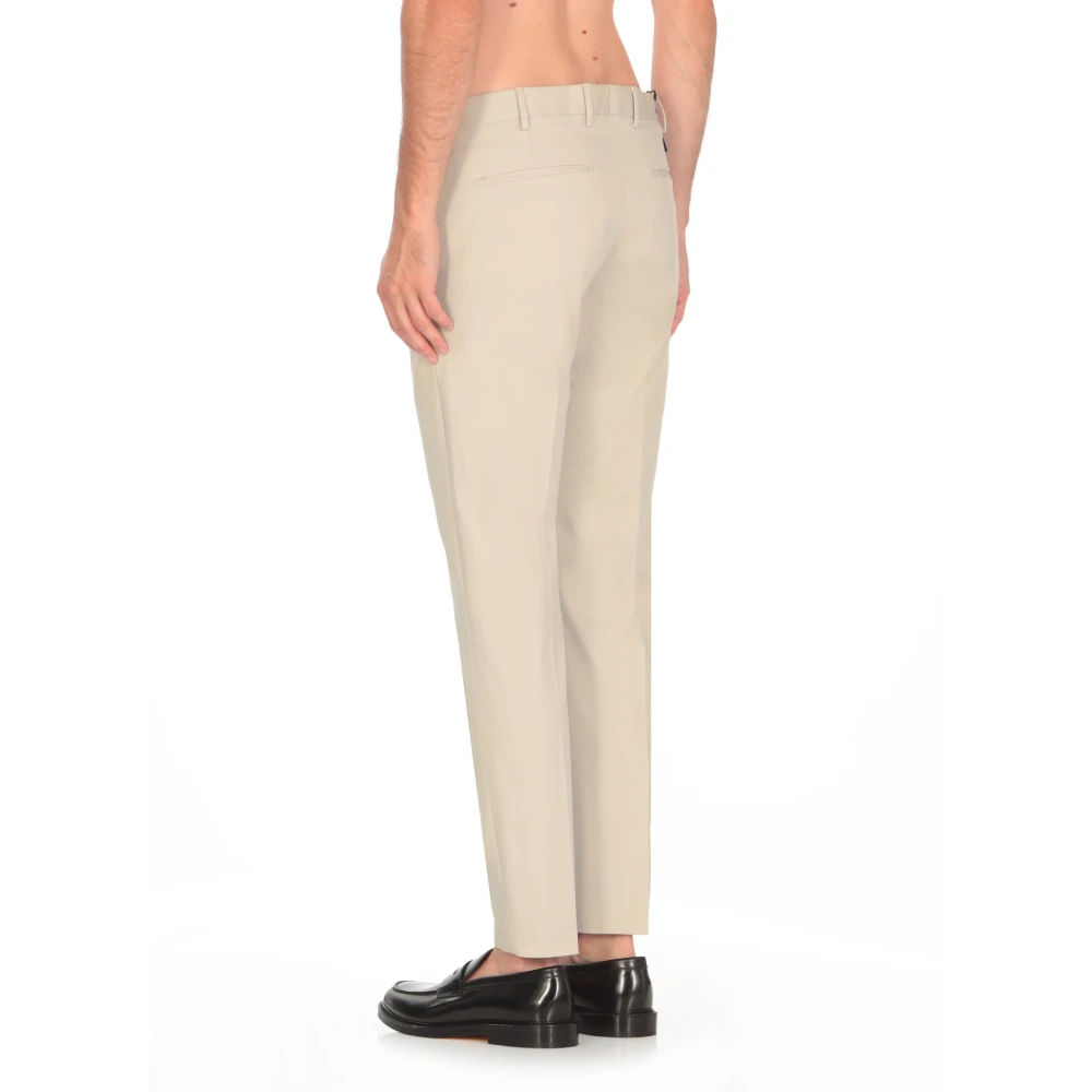 PT Torino Beige Katoenen Broek met Zakken Beige Heren