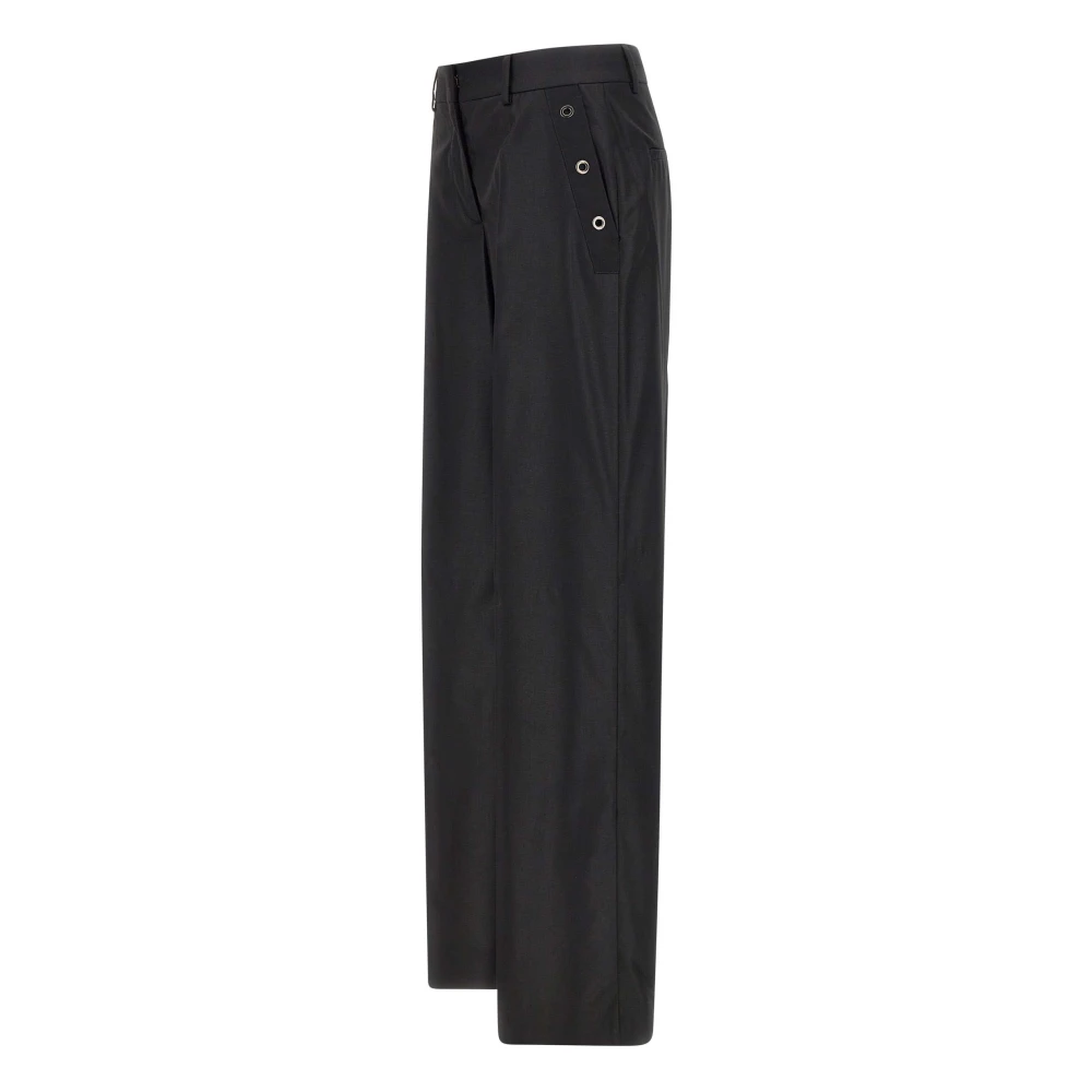 Iceberg Zwarte gecoate viscose blend broek Black Dames