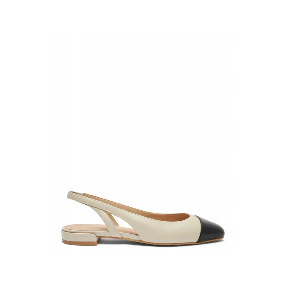 Stuart Weitzman Sleek Slingback Ballerina Sko Beige, Dam