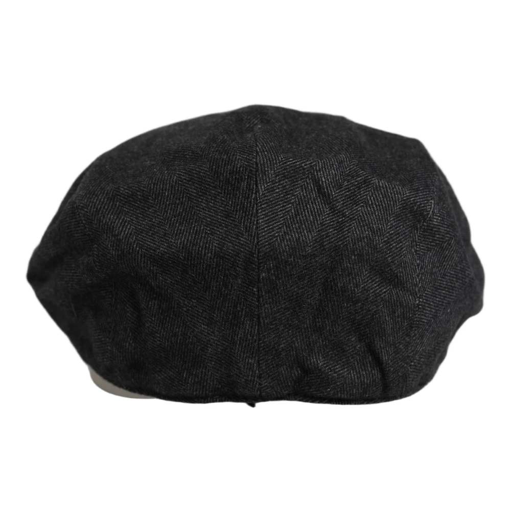 Dolce & Gabbana Men Black Cotton Flat Cloth Newsboy Cap Hat - 57 cm|S - Image 2