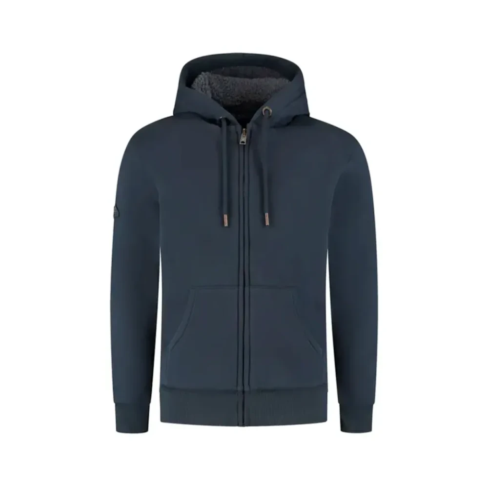 Joom Superdry Herren Dunkelblau Hooded Sweatshirt Zip Closure Blue Marine Cm - Bild 4