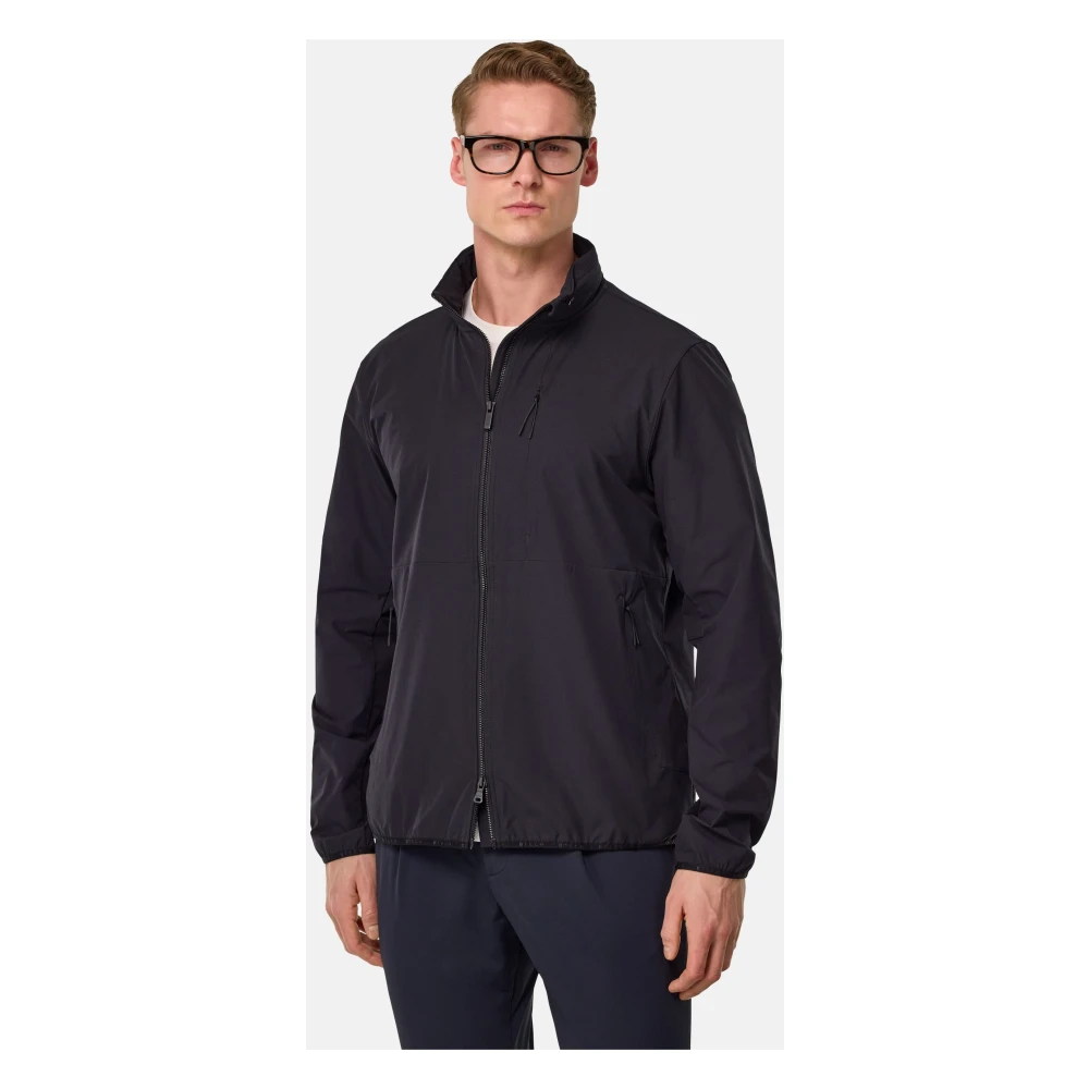 Boggi Milano B Tech Technische Stof Bomberjack Blue Heren
