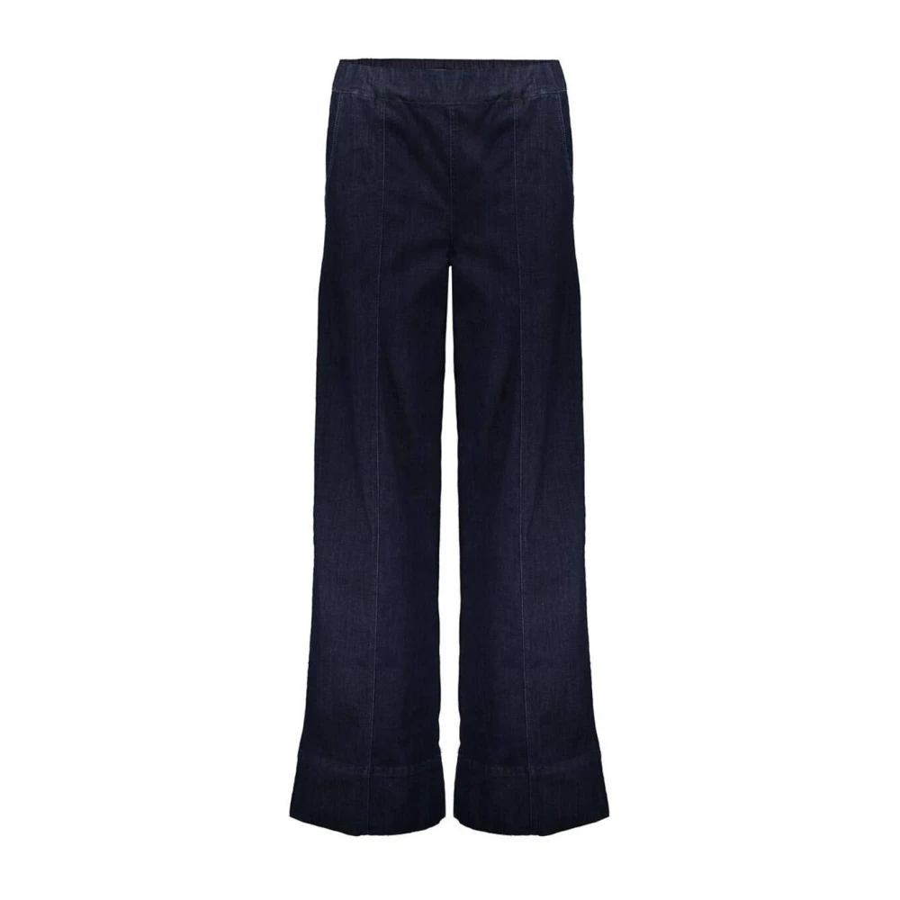 Geisha Wijde elastische taille jeans Blue Dames