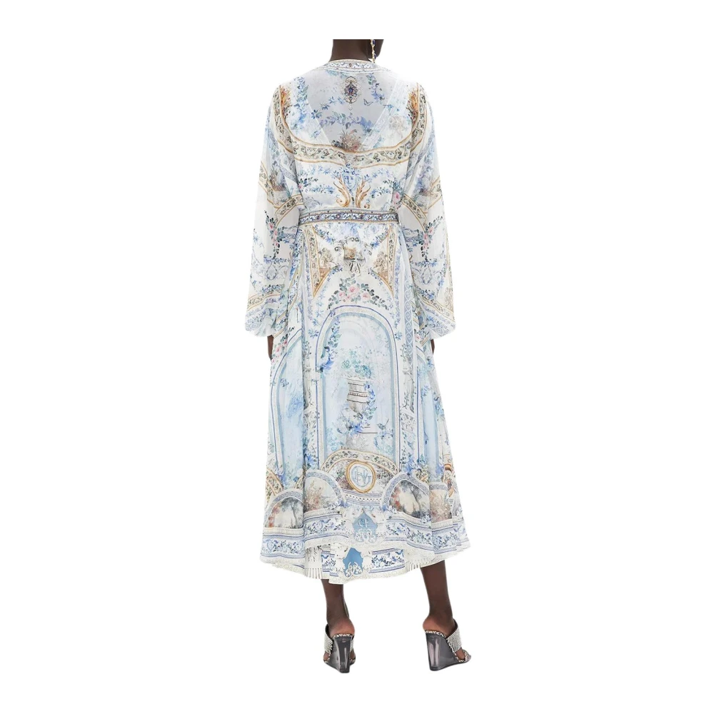 Camilla Oceanic Blues Blouson Mouwlaag Multicolor Dames