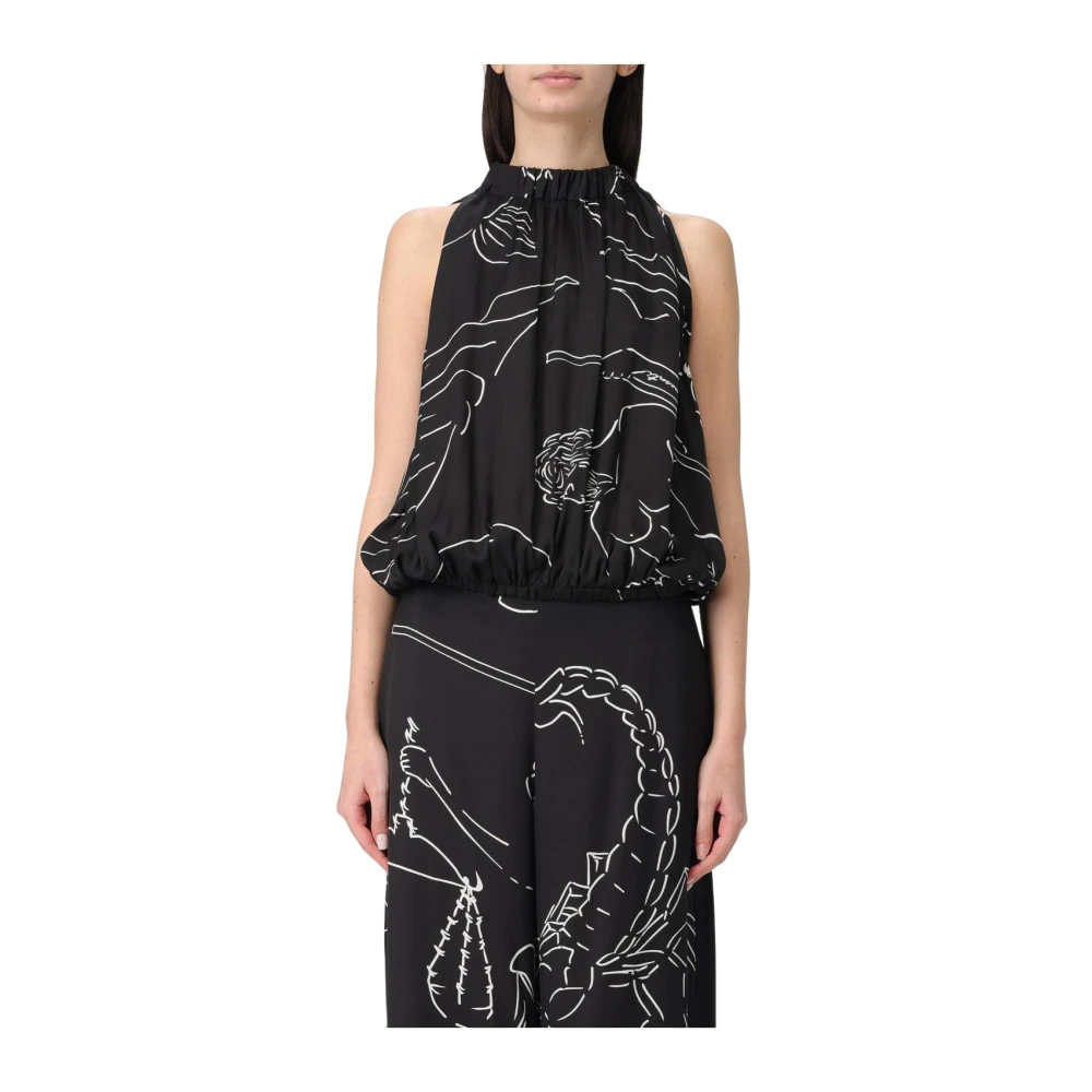 Liviana Conti Stijlvolle Top met Unieke Stijl Black Dames