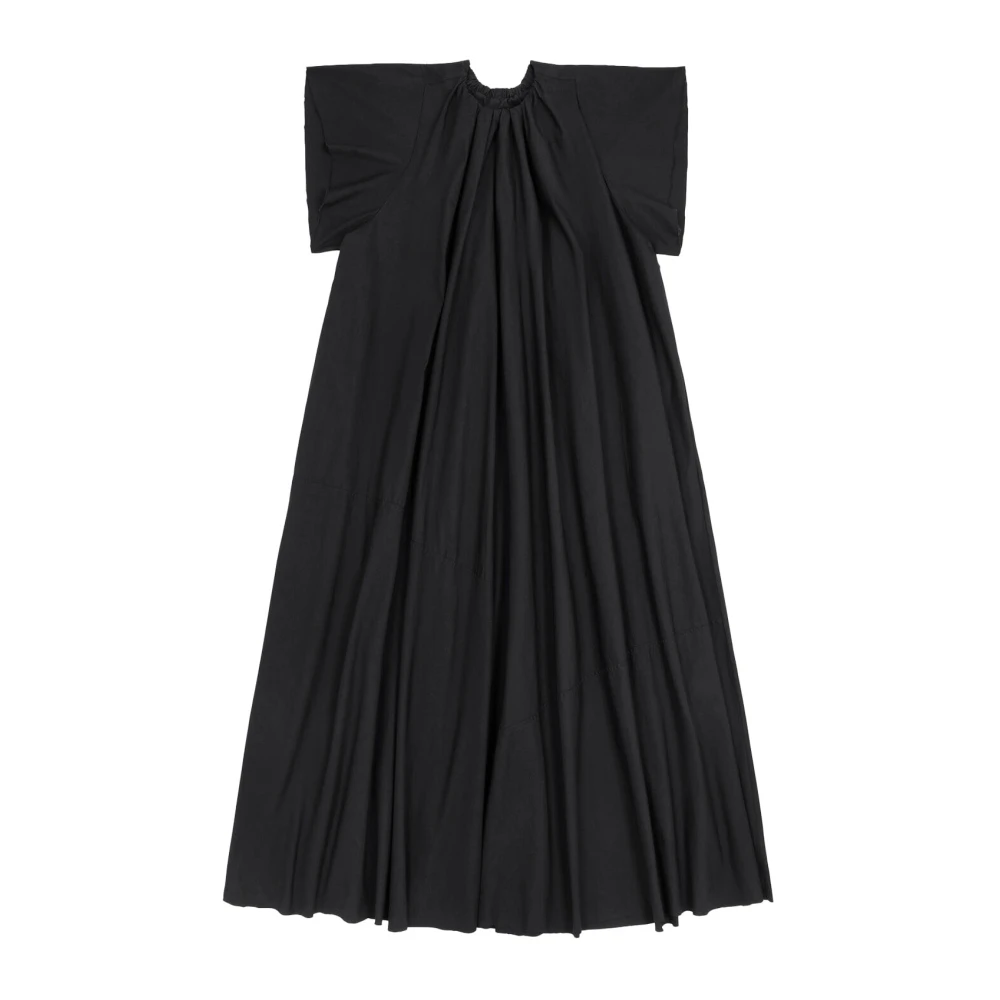 MM6 Maison Margiela Zwarte Maxi Jurk met Wijde Mouwen Black Dames