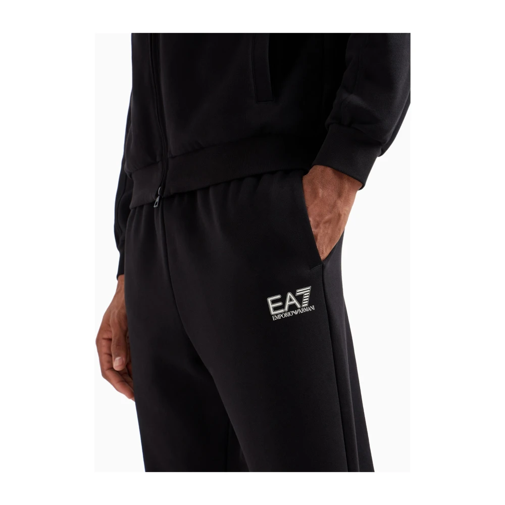 Emporio Armani EA7 Sportief Zwart Hoodie Jogger Set Black Heren