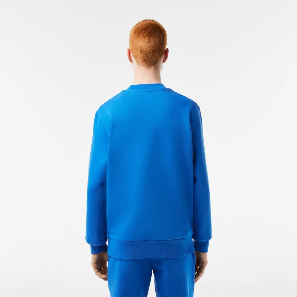 Lacoste Heren Blauwe Basic Sweater Warm. . Tijdloos. Blue Heren