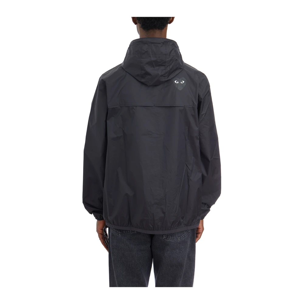 Comme des Garçons Play Capuchonjas Waterdicht Lichtgewicht Black Heren