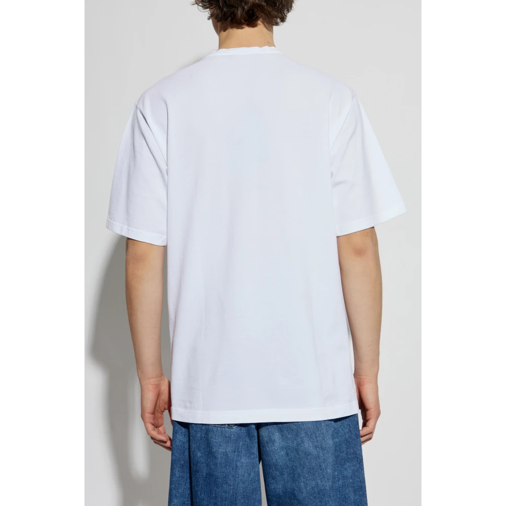 Dolce & Gabbana T-shirt met logoplaatje White Heren