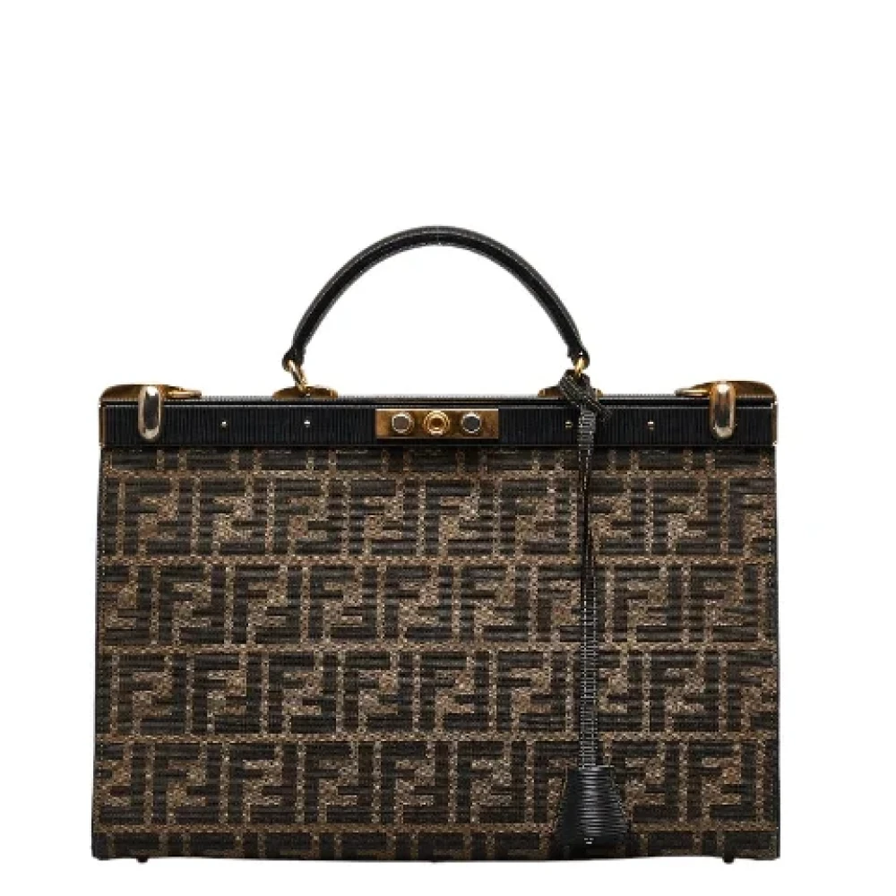 Fendi Vintage Pre-owned Canvas handbags Black Dames