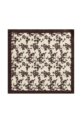 foulard-floral-jaune-et-marron