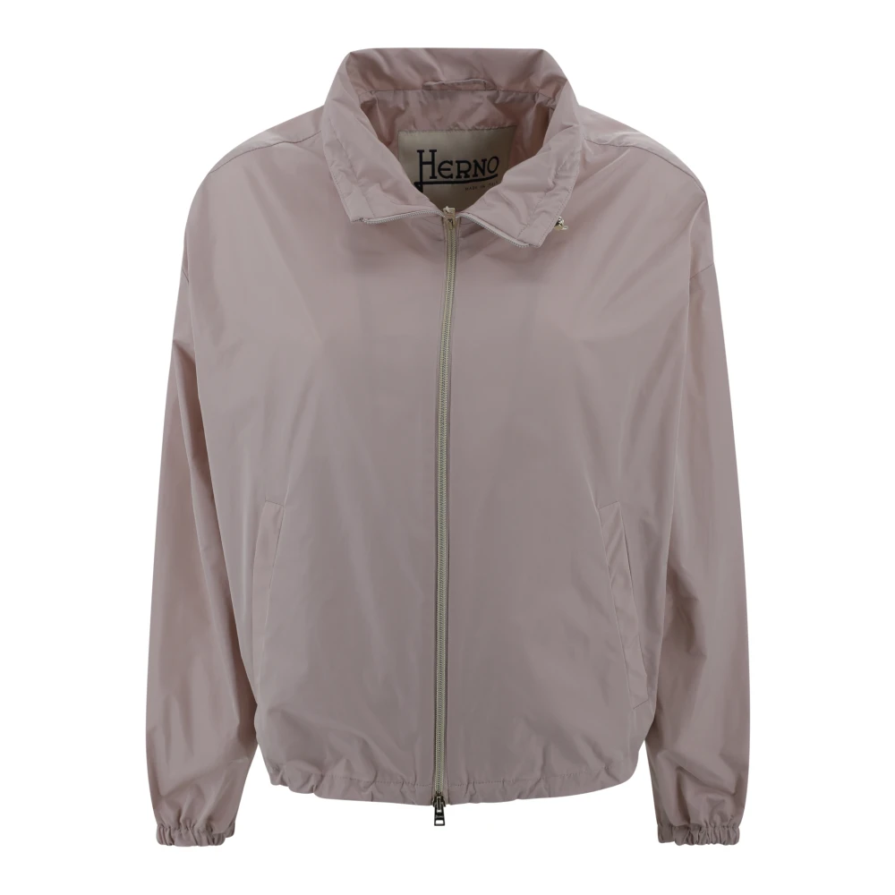 Herno Hooded Zip-Up Jas Pink Dames