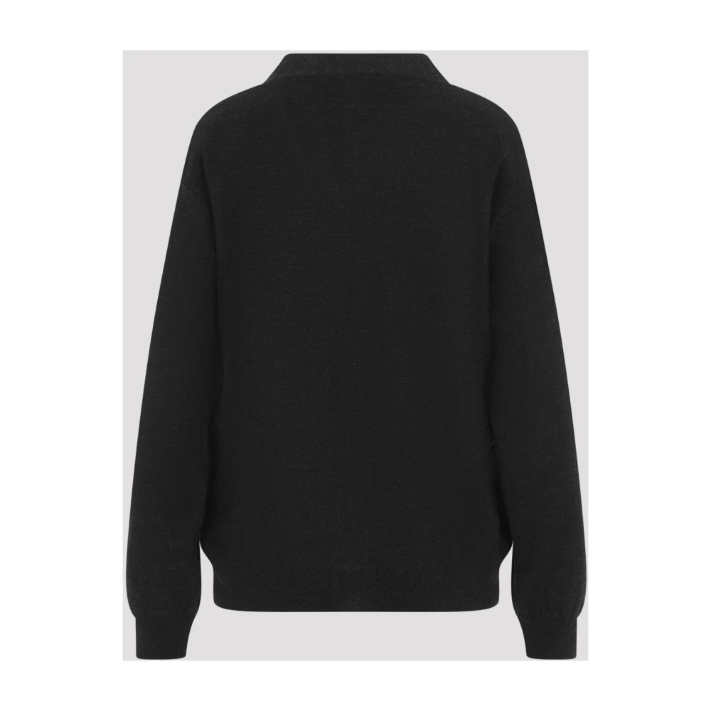 Lemaire Grijze Twisted Cardigan Sweater Gray Dames