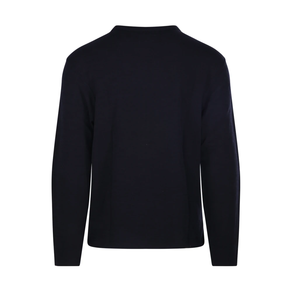 Officine Générale Donkerblauw Langarm T-shirt Blue Heren