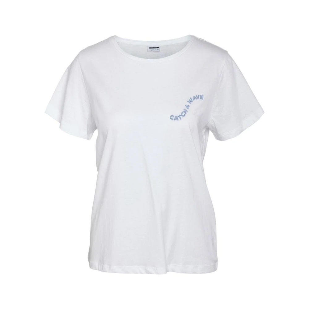 Noisy May Catch a Wave T-Shirt White Dames