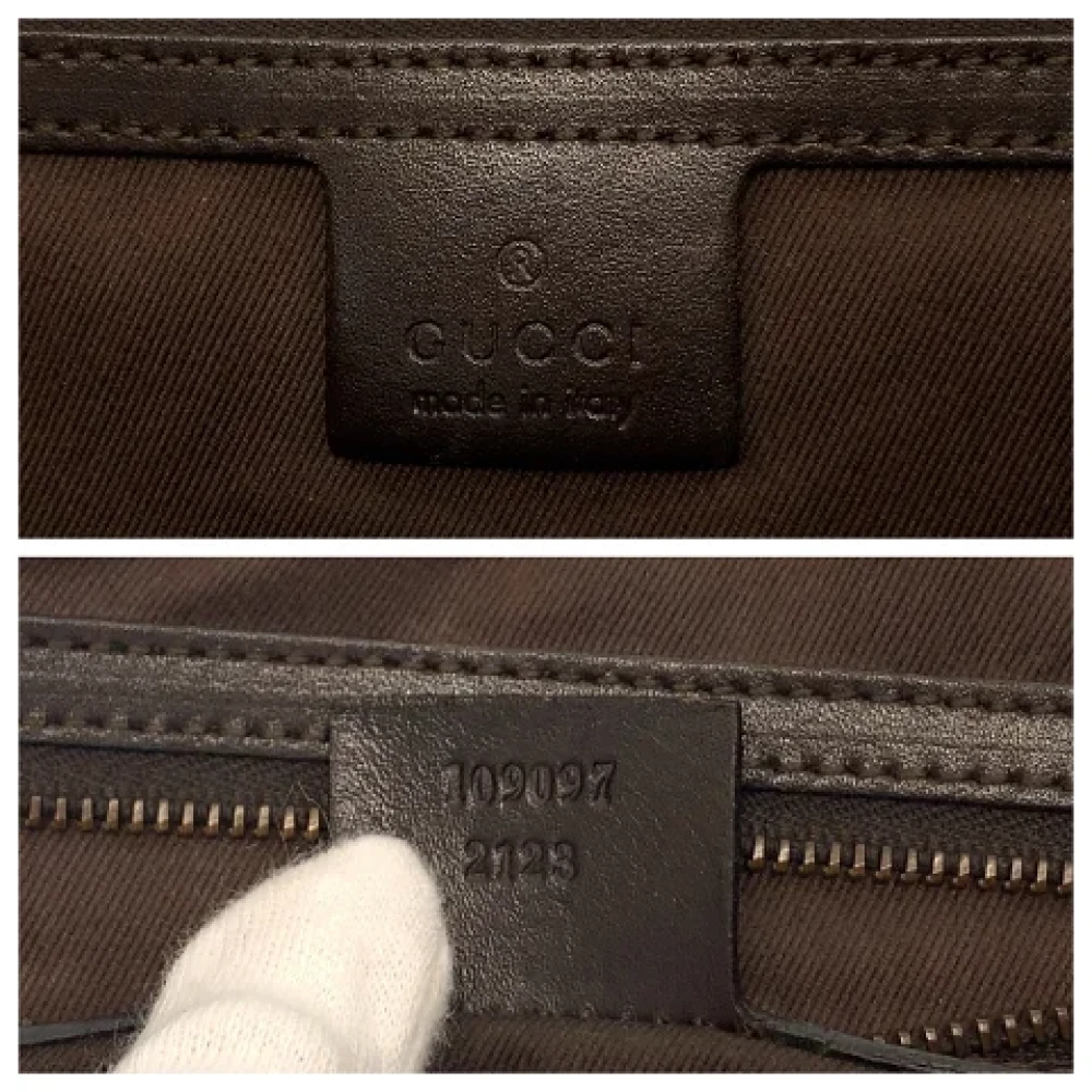 Gucci Vintage Pre-owned Canvas crossbody-bags Brown Dames