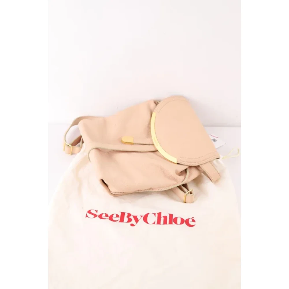 Chloé Pre-owned Leather backpacks Pink Dames