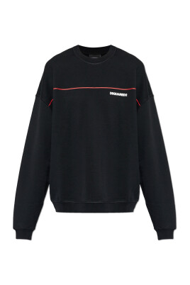Pull Sweat Dsquared2 Homme - Bleu - Imprimé Graphique - Zip - Taille M - Occasion Parfait état