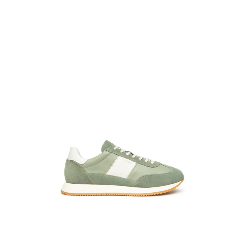 Nerogiardini Leren en Suède Sneakers Heren Schoenen Groen
