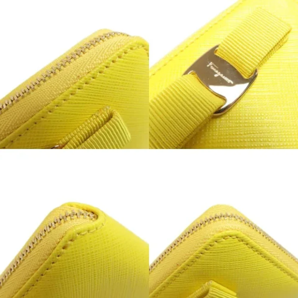 Salvatore Ferragamo Pre-owned Leather wallets Yellow Dames