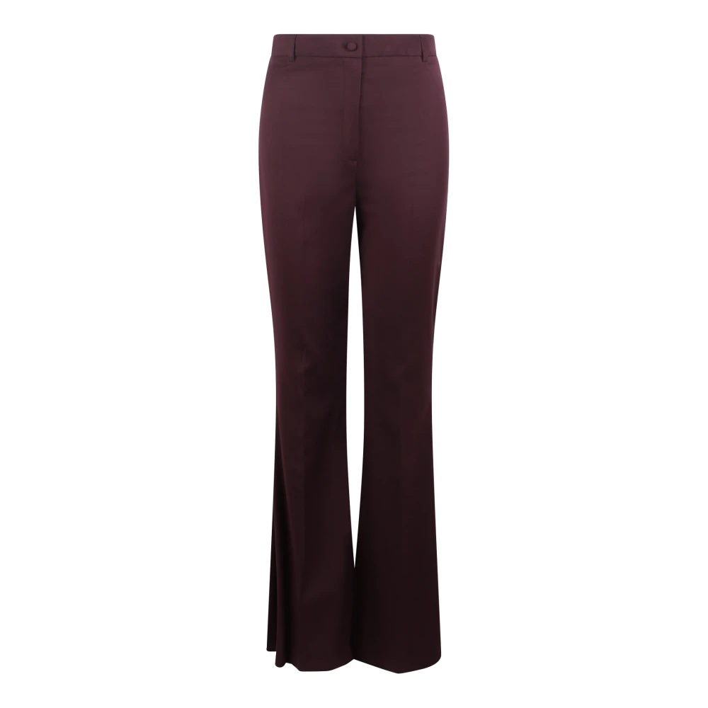 Hebe Studio Wijde Bianca Broek met Hoge Taille Purple Dames