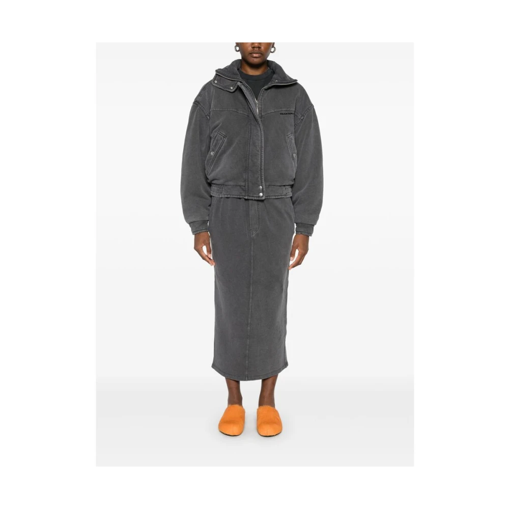Isabel Marant Étoile Grijze Drukknop Rits Buitenkleding Gray Dames