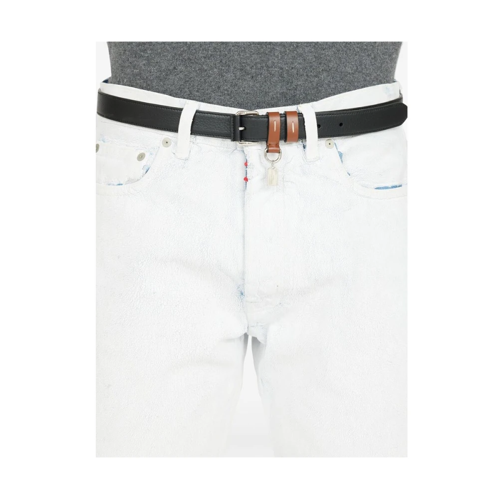 Maison Margiela Bruin Leren Riem met Gespsluiting Brown Heren