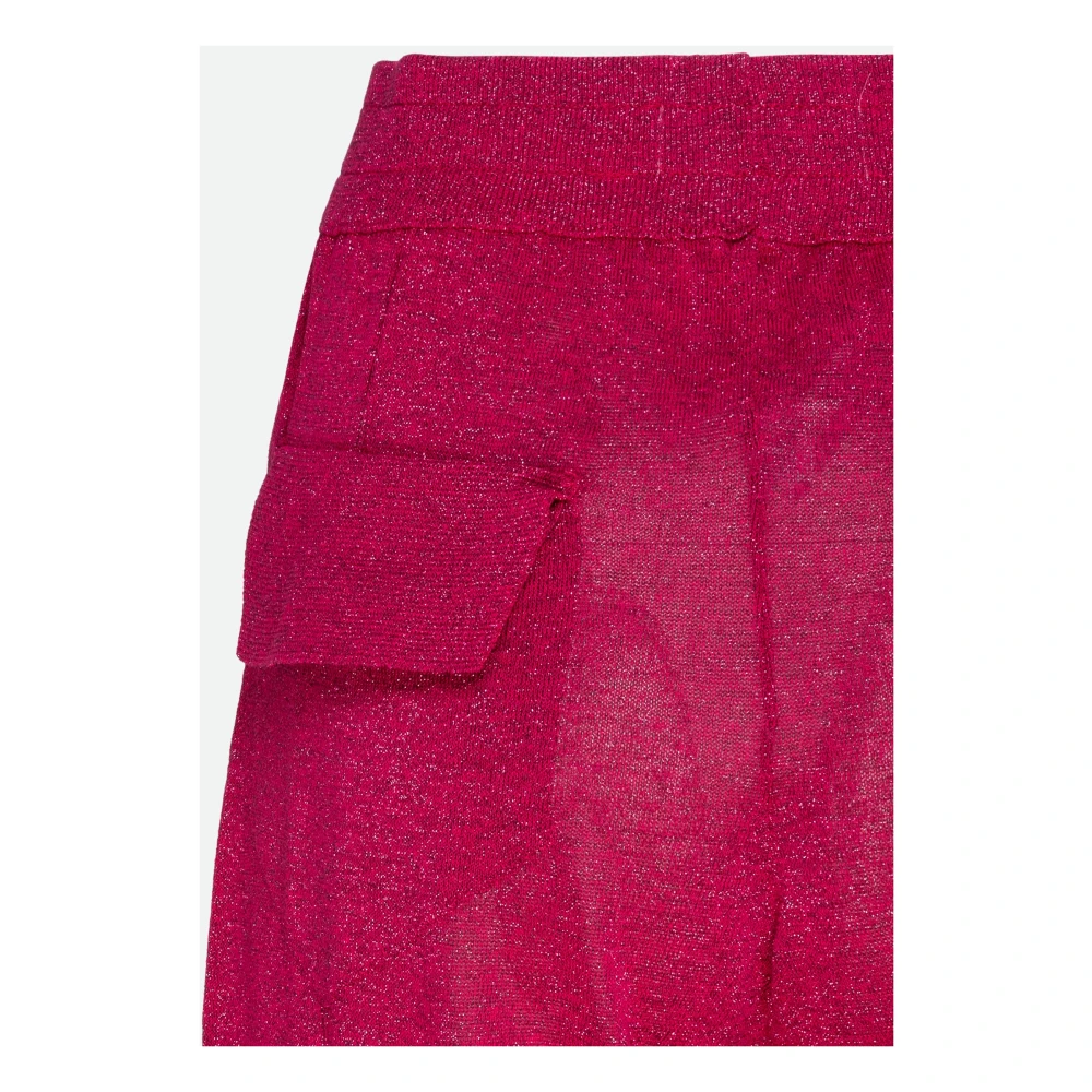Circus Hotel Fuchsia Cargo Broek met Lurex Pink Dames