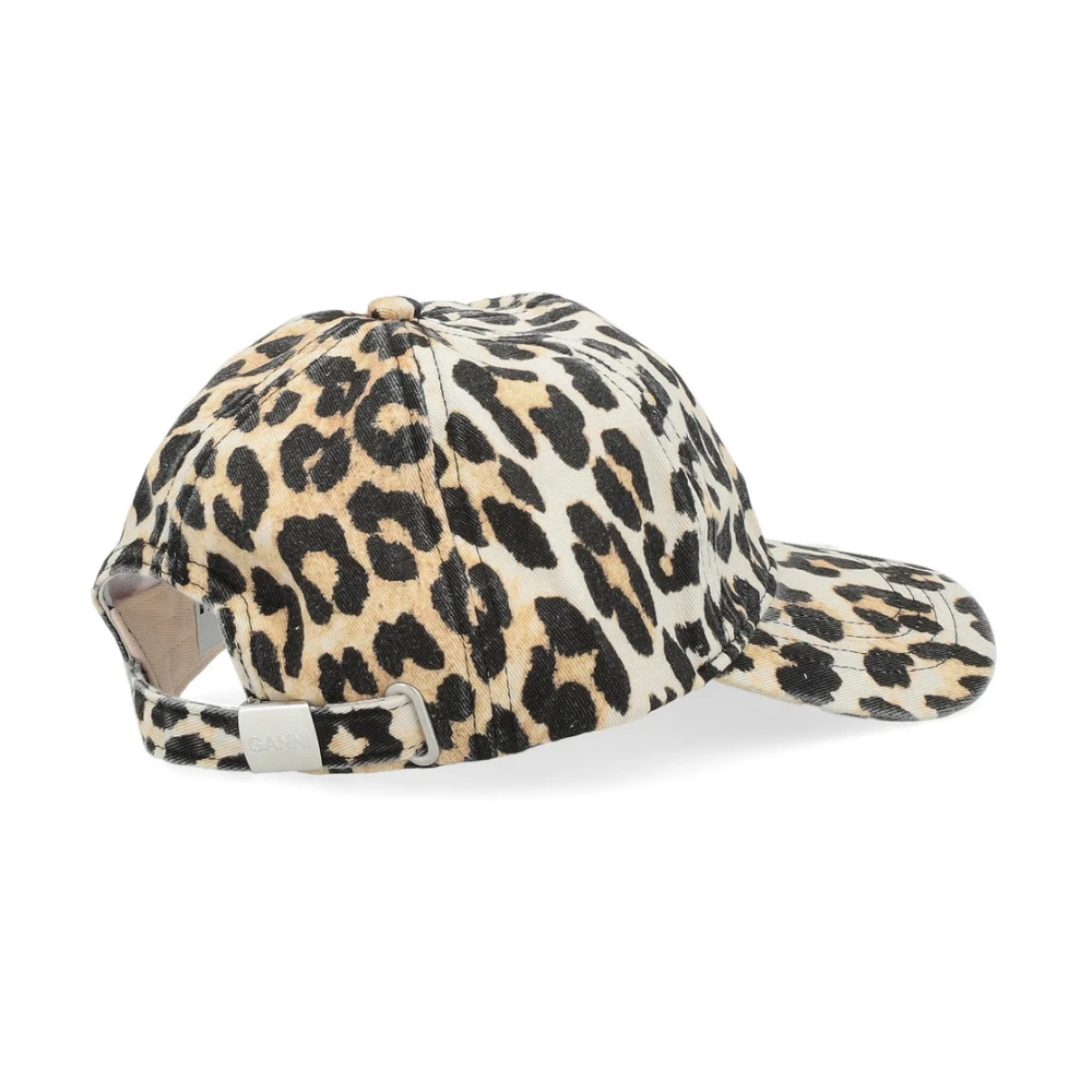 Ganni Luipaardprint Cap Hoed Multicolor Dames