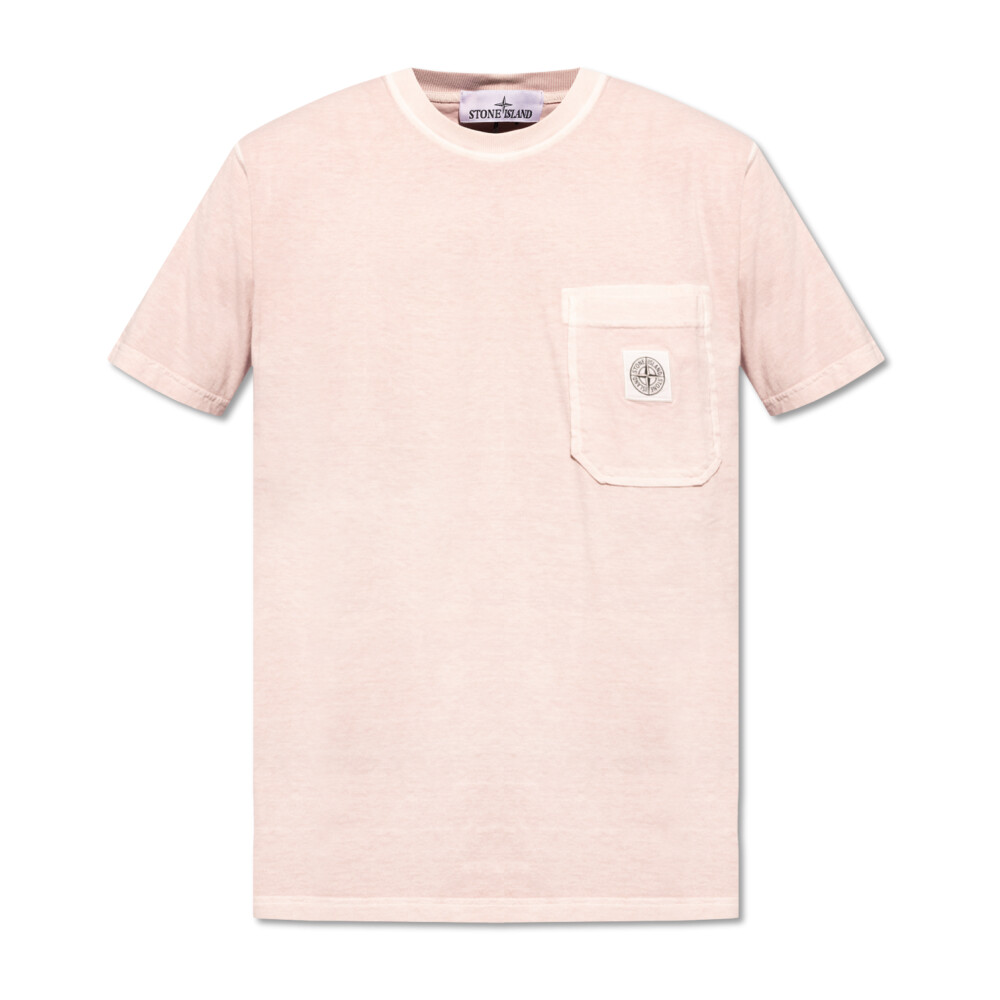 Stone island t shirt roze hot sale