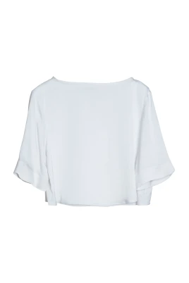 Lola Cropped Silk Tee