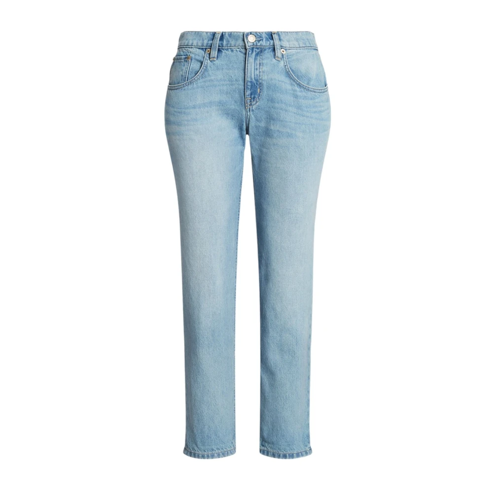 Ralph Lauren Slim Fit Denim Broek Blue Dames