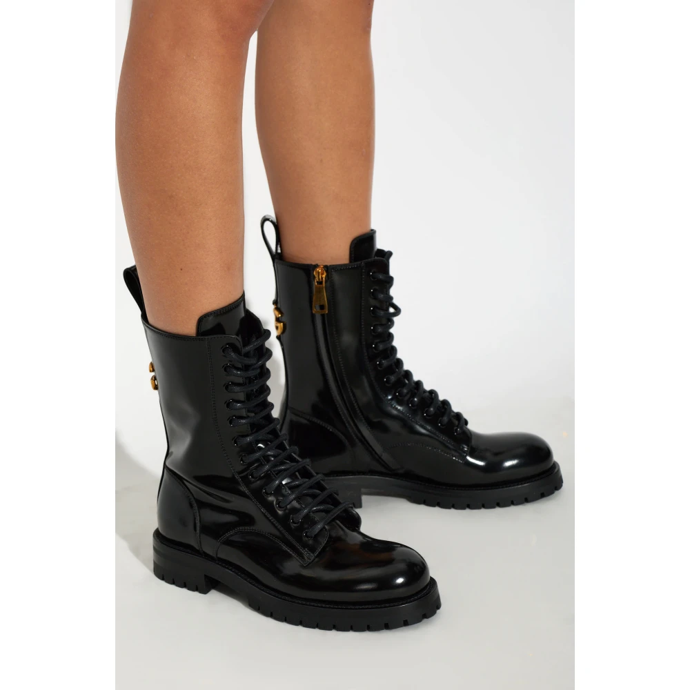 Dolce & Gabbana Leren Enkellaarzen