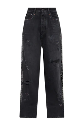 Bones Studded Baggy Jean