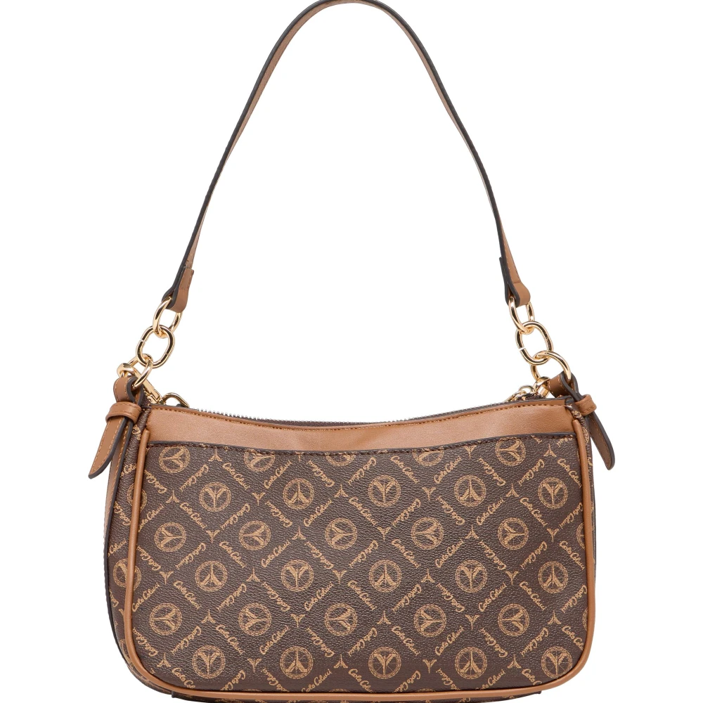 carlo colucci Handtas met Logoprint Beige Dames