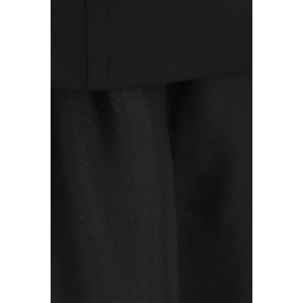 Self Portrait Zwart Geruite Midi Jurk Black Dames