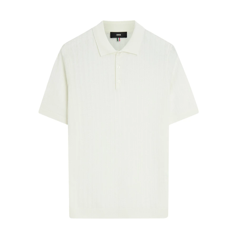 CINQUE Moderne Gebreid Shirt voor Mannen White Heren