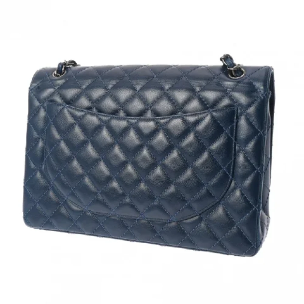 Chanel Vintage Pre-owned Leather chanel-bags Blue Dames