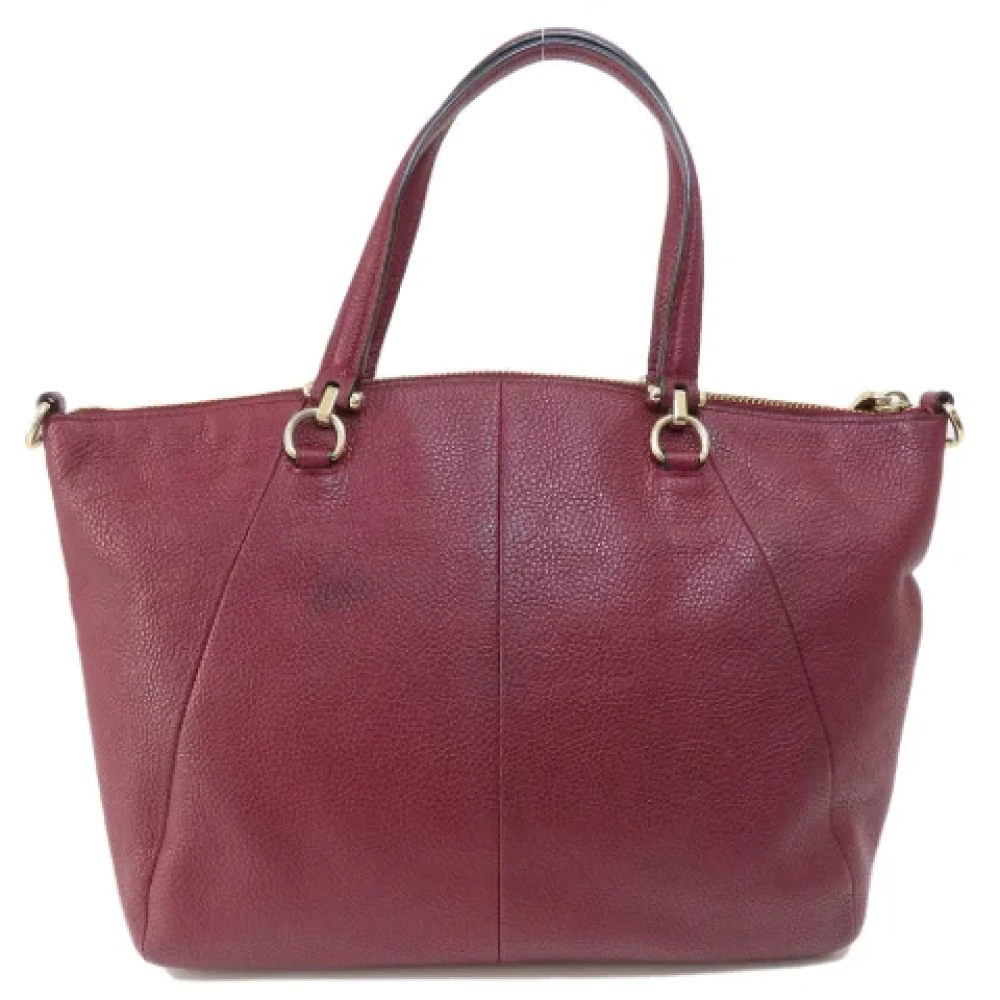 Coach Pre-owned Leather handbags Red Dames