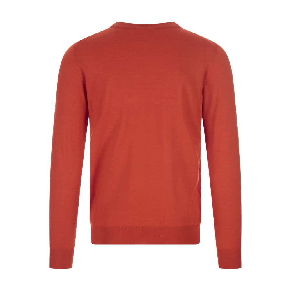 Fedeli Round-neck Knitwear Orange Heren