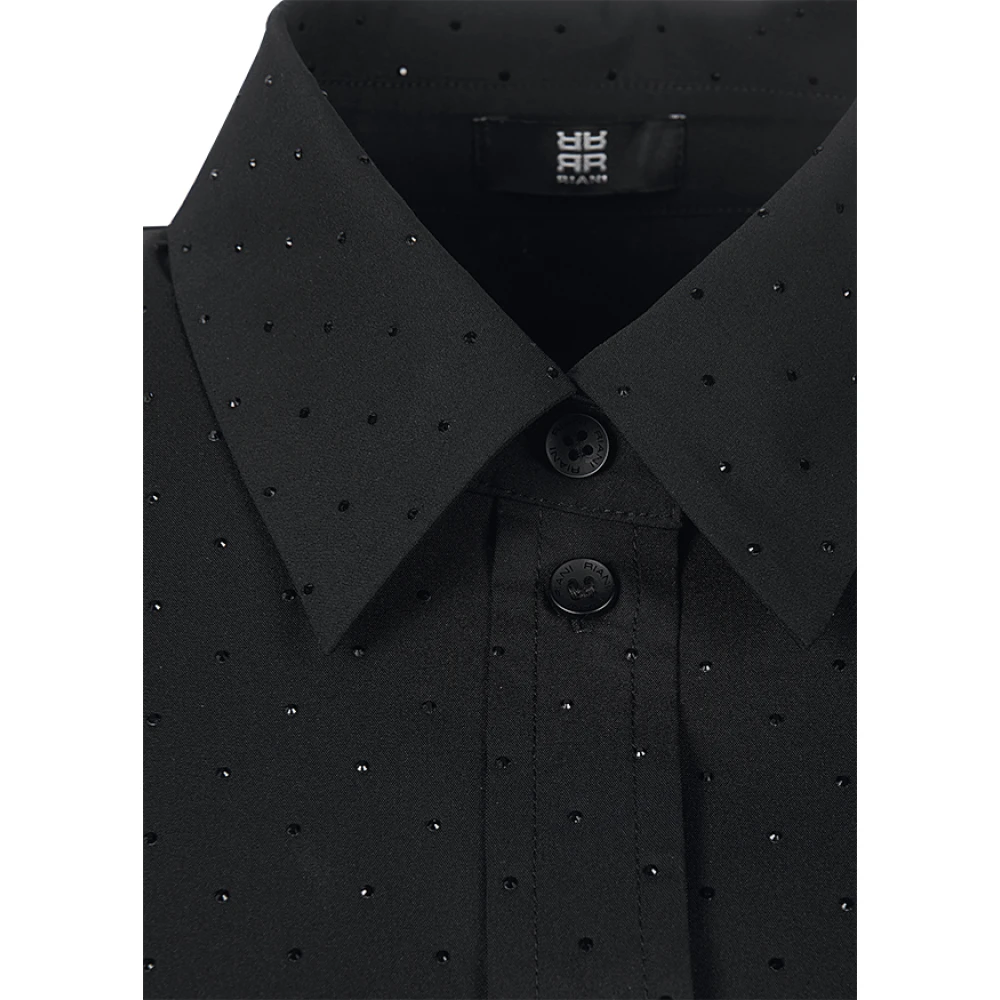 RIANI Zwarte blouse met kristallen versiering Black Dames