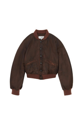 brown-balloon-sleeve-outerwear-jacket