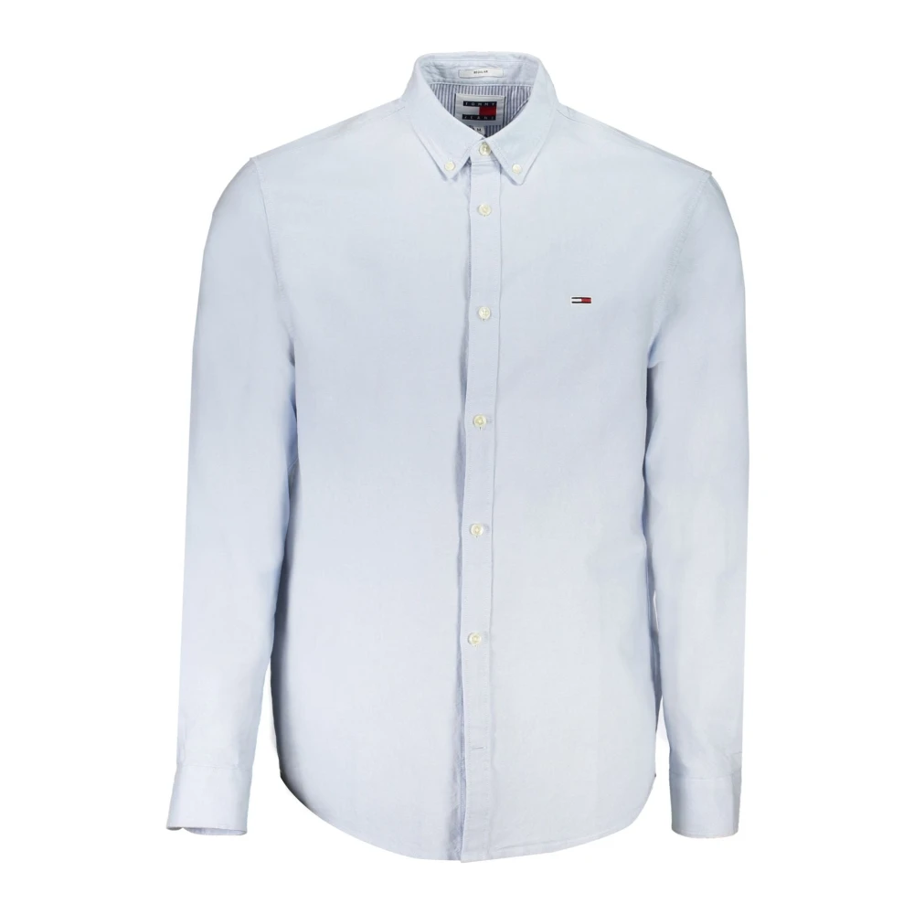 Tommy Hilfiger Blauw Overhemd met Lange Mouwen en Button-Down Kraag Blue Heren
