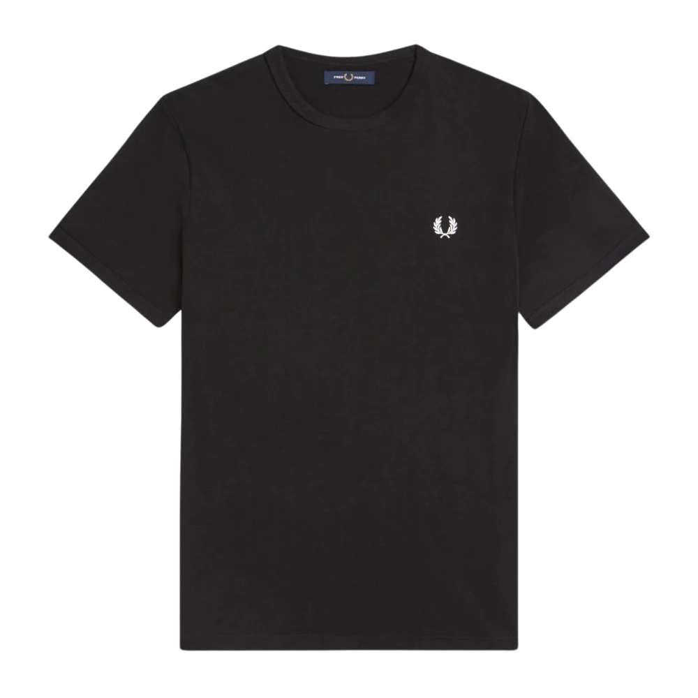 Fred Perry Men's Black T-Shirts, 2XL, Ringer T-Shirt
