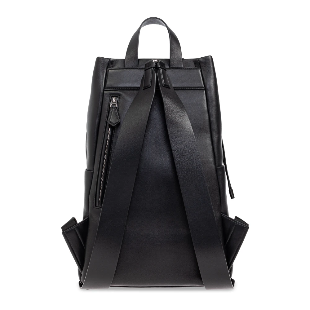 Dolce & Gabbana Leren rugzak Black Heren